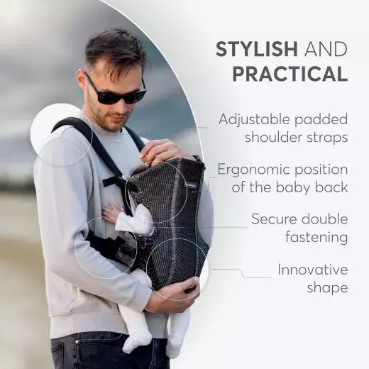 Kikka Boo Classic Carrier Gwen Gray with Maximum Weight 9kg