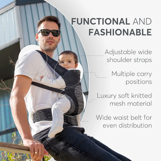 Kikka Boo Klassischer Tragesack Hoody Gray mit Maximalgewicht 15kg