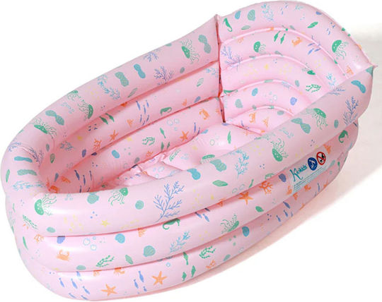Kiokids Сгъваема Бебешка Баня За Бебе Розов Дъно