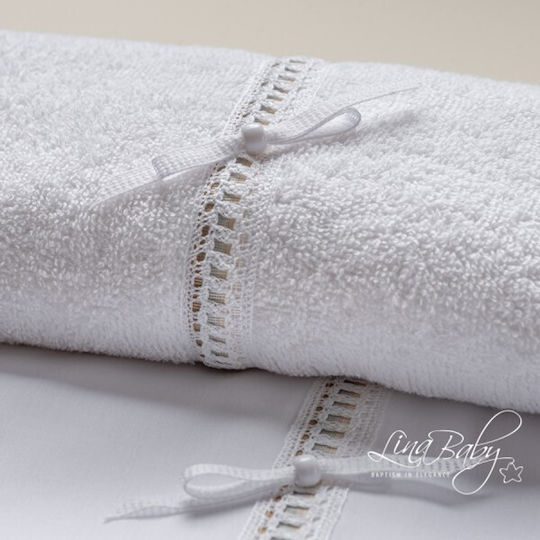 Lina Baby Set Bătături De Botez Albe 2 Bucăți