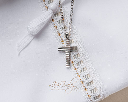 Lina Baby Set Bătături De Botez Albe 2 Bucăți