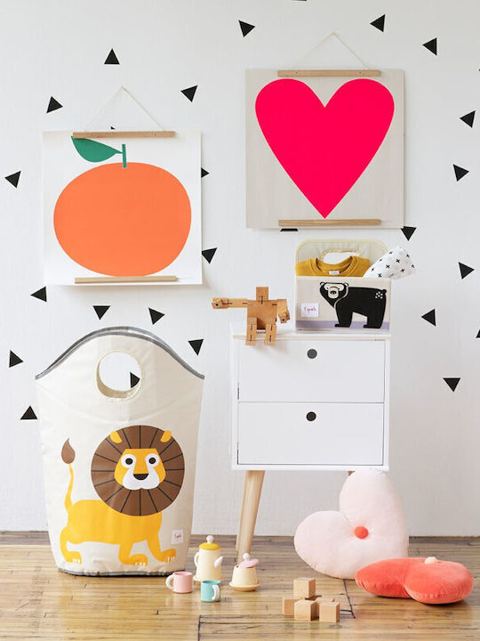 3 Sprouts Детска кошница за играчки Lion Жълт 50x29x57см 1бр