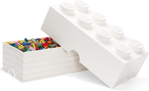LEGO Children's Storage Box made of Plastic 8-Stud White 50x25x17cm 1pcs