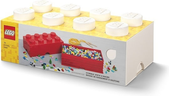 LEGO Children's Storage Box made of Plastic 8-Stud White 50x25x17cm 1pcs