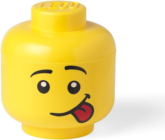 LEGO Children's Storage Box made of Plastic Head Yellow 24x24x27cm 1pcs