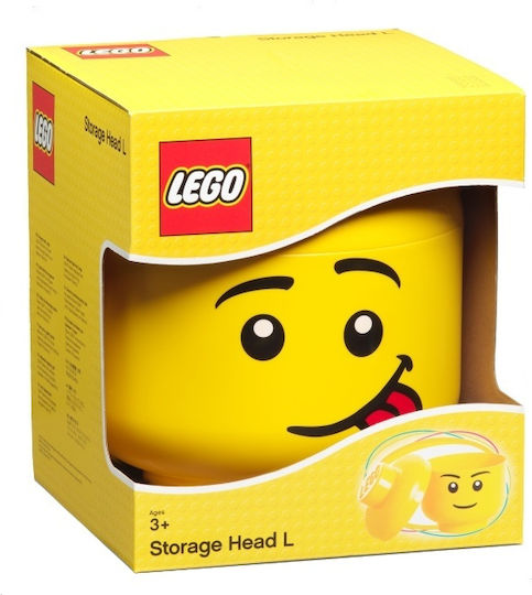 LEGO Children's Storage Box made of Plastic Head Yellow 24x24x27cm 1pcs