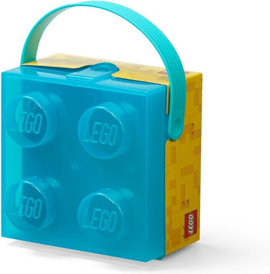 LEGO Kinder Aufbewahrungsbox aus Kunststoff Hellblau 16x16x11cm 1Stück