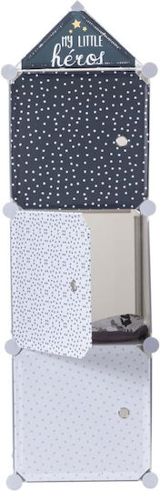 Spielzeug Aufbewahrungssystem aus Kunststoff Mehrfarbig 30x30x120cm 3Stück