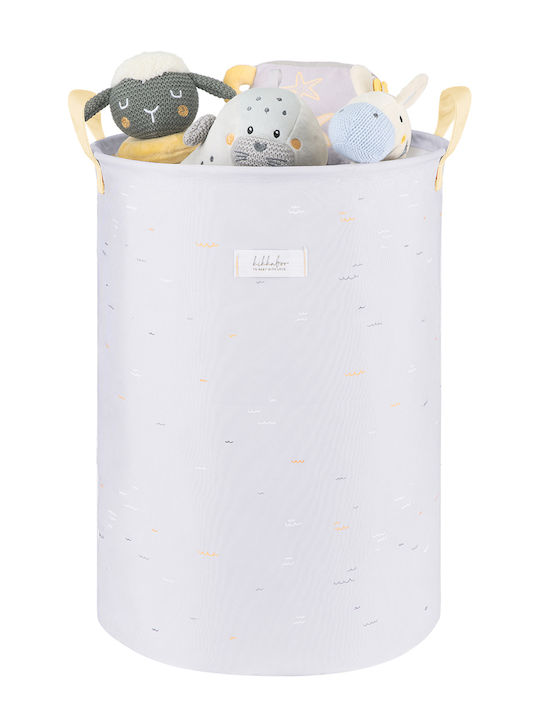 Kikka Boo Children's Storage Basket made of Fabric Seally Me White 50x35cm 1pcs