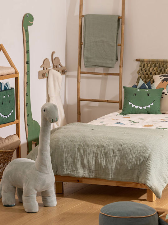 Atmosphera Fabric Toy Storage Box Dino Green 29x29x29cm