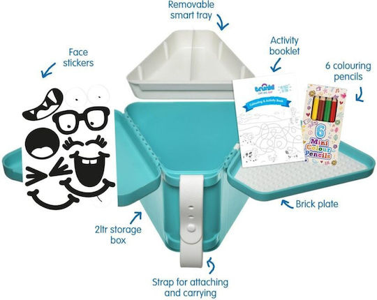 Trunki Kinder Aufbewahrungsbox aus Kunststoff Teebee Türkis 18x18x16cm 1Stück
