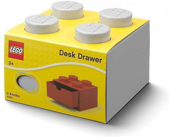 LEGO Children's Storage Box made of Plastic 4 Knobs Gray 32x16x11cm 1pcs