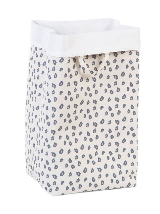 Childhome Children's Storage Basket made of Fabric Leopard White 32x32x60cm 1pcs