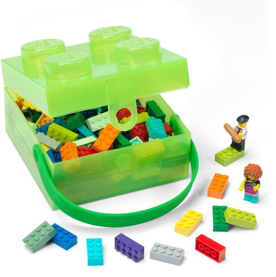 LEGO Kinder Aufbewahrungsbox aus Kunststoff Grün 16x16x11cm 1Stück