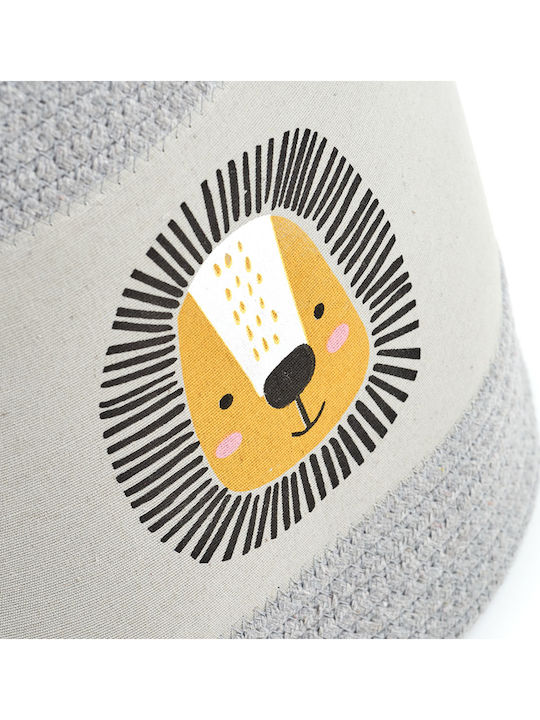 Kinder Aufbewahrungskorb aus Stoff Lion Beige 1Stück
