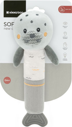 Kikka Boo Seally Me Teething Rattle Made of Plastic for 0 m+