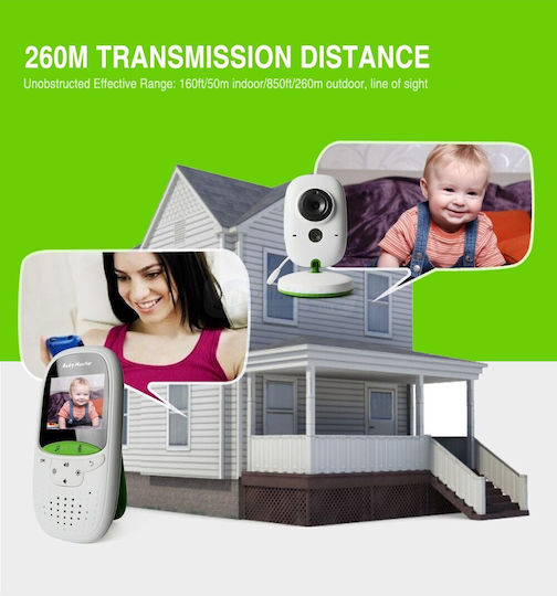 VB602 Wireless Baby Monitor with Camera & Screen 2" , Two-way Communication & Lullabies