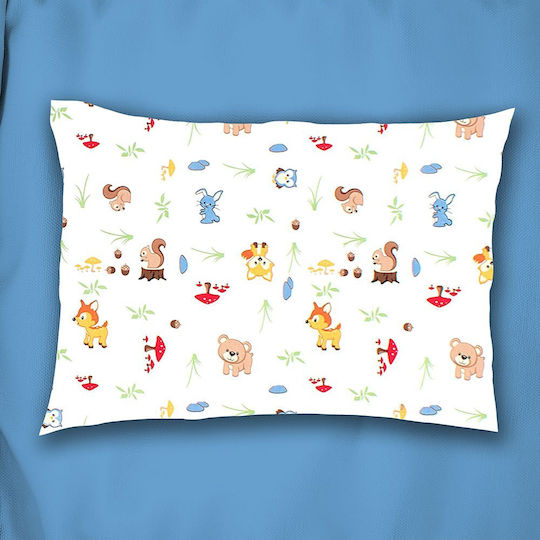 Dimcol Față de pernă pentru copii din bumbac 100% 50x70cm White-sky Blue