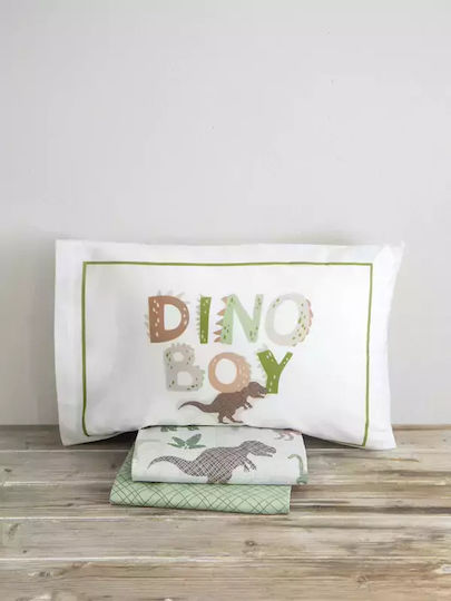 Nima Dino Boy Σετ Παιδικές Μαξιλαροθήκες από 100% Βαμβάκι 52x72εκ. Multi