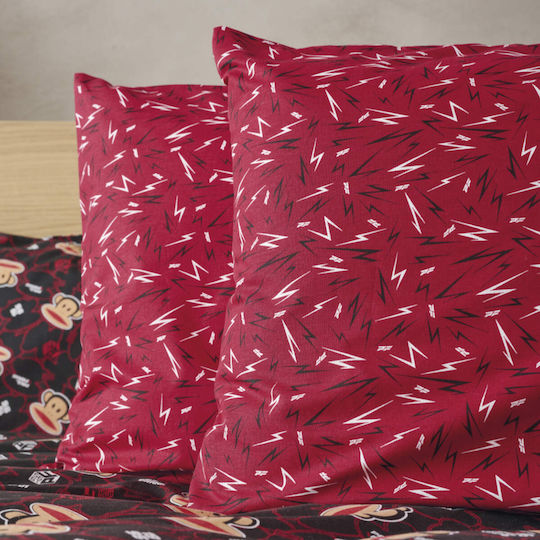 Kentia Paul Frank 51a Set Kids Cotton Pillowcase Set 50x70cm Red