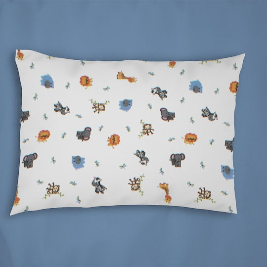 Dimcol Zoo Kids Cotton Pillowcase 50x70cm White