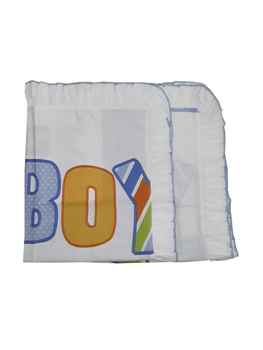 Beboulino It's a Boy Set de față de pernă pentru copii din bumbac 100% 35x45buc Λευκό 703-1859-3545