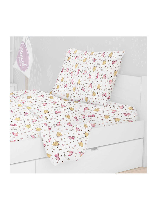 Dimcol Elephant Kids Cotton Pillowcase 50x70cm 172 Pink