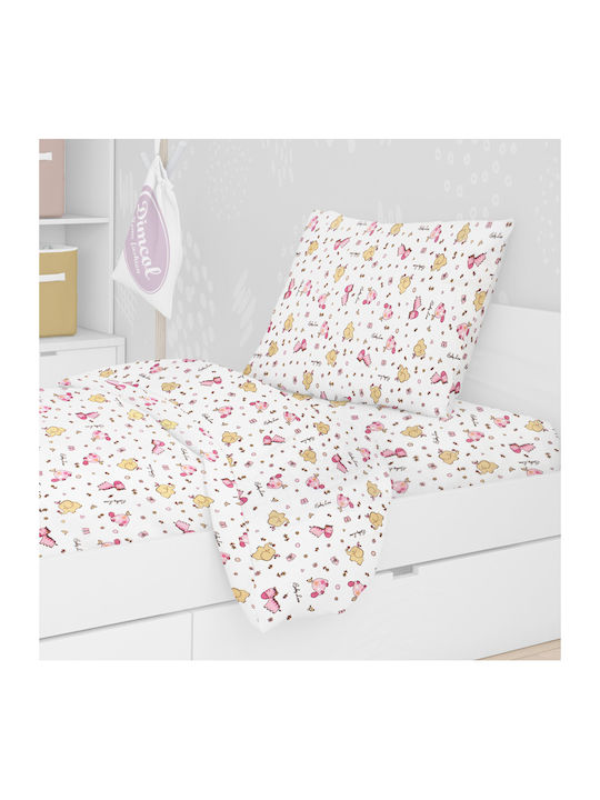 Dimcol Elephant Kids Cotton Pillowcase 50x70cm 172 Pink