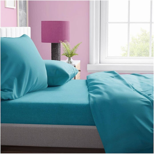 Dimcol Solid Față de pernă pentru copii din bumbac 100% 50x70buc Turquoise 1930813106249329