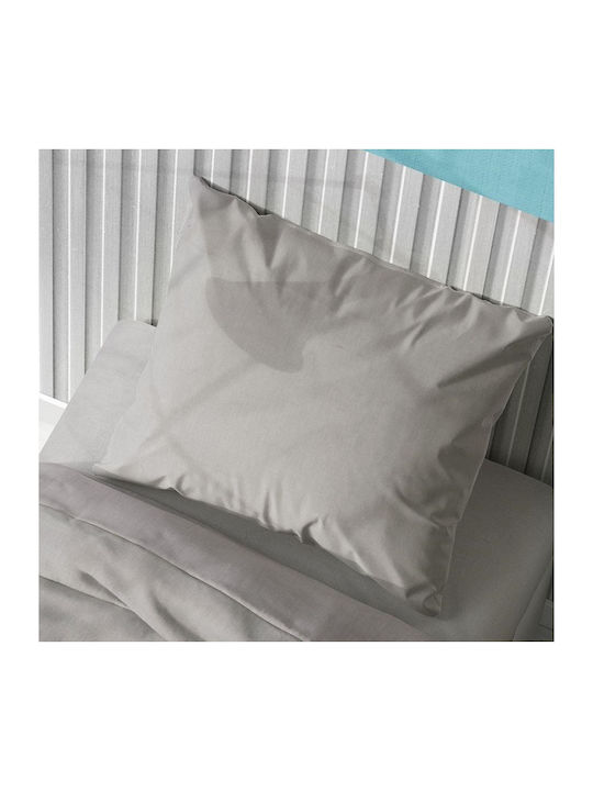 Dimcol Solid Față de pernă pentru copii din bumbac 100% 50x70buc Gri 1930813106249664