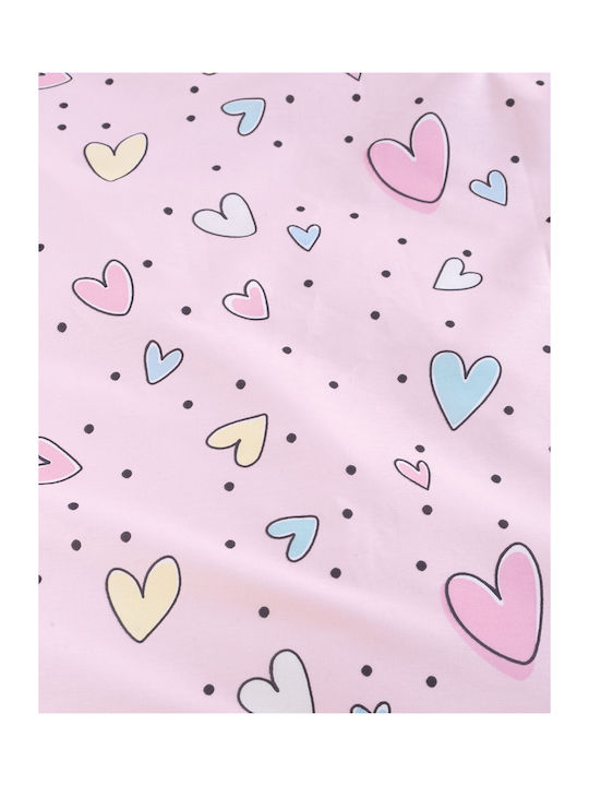 Rythmos Kids Cotton Pillowcase Set 50x70cm Pop Hearts