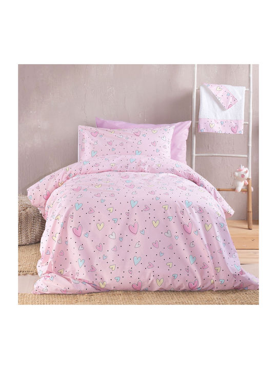 Rythmos Kids Cotton Pillowcase Set 50x70cm Pop Hearts