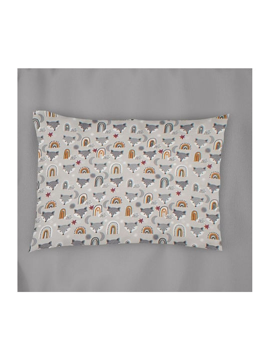 Dimcol Kids Cotton Pillowcase 50x70cm Grey