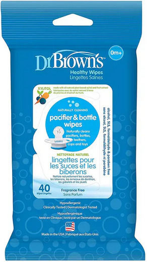 Dr. Brown's for Baby Bottles Bottle Cleaning Wipes 40pcs