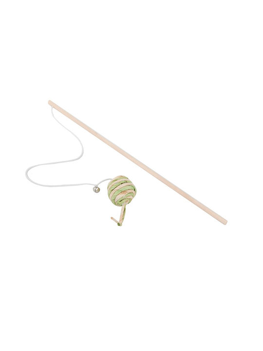 Cat Toy – Rod with Little Ball & Bell – Wooden Handle 05p-19425