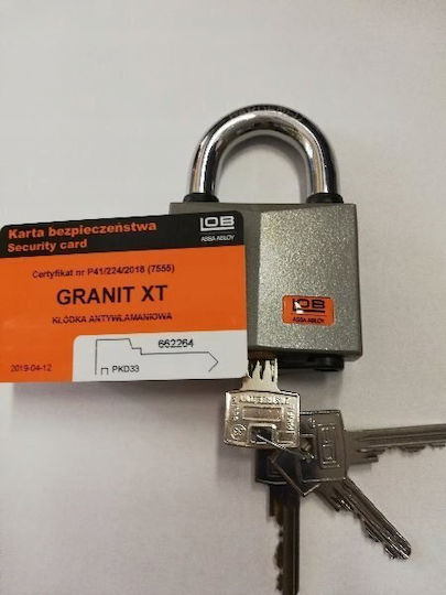Lob Padlock Brass with Key 1pcs