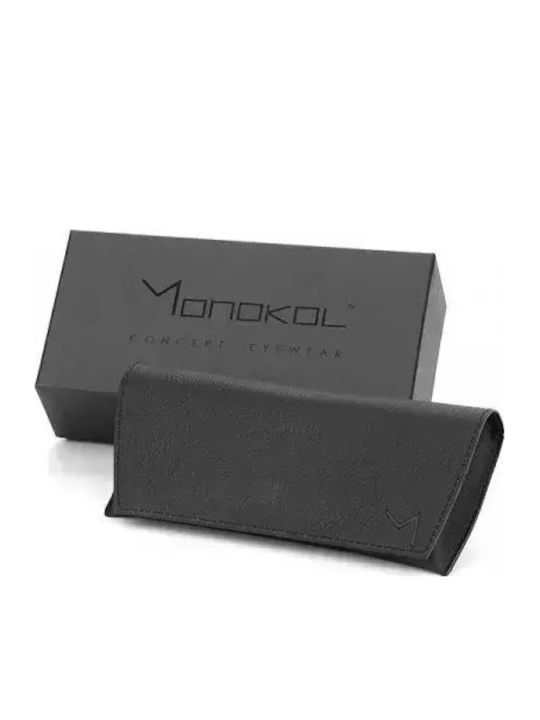 Monokol Unisex Sunglasses with Brown Tartaruga Plastic Frame and Green Lens MK232-C2Y