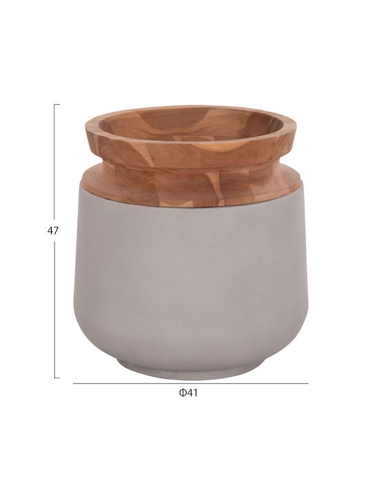 HomeMarkt Decorative Vase Linter Gray 41x41x47cm