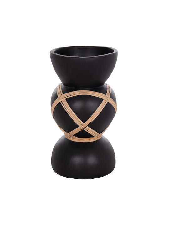 HomeMarkt Decorative Vase Maynard Black 27.5x27.5x50cm