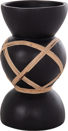 HomeMarkt Decorative Vase Maynard Black 27.5x27.5x50cm