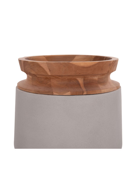 HomeMarkt Decorative Vase Linter Gray 41x41x47cm