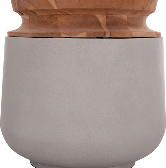 HomeMarkt Decorative Vase Linter Gray 41x41x47cm