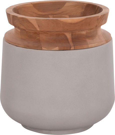 HomeMarkt Decorative Vase Linter Gray 41x41x47cm