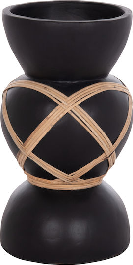 HomeMarkt Decorative Vase Maynard Black 27.5x27.5x50cm