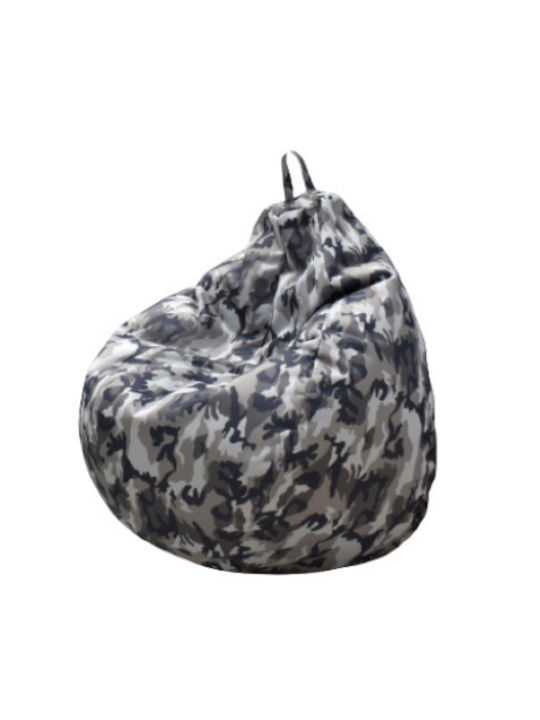Fotoliu Puf Impermeabil Tip Pară Camuflaj 95x100cm