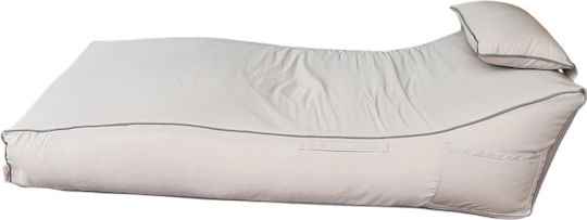 Pouf Bett Wasserdicht Canvas Grau-Schwarz 170x70x55cm 3067603