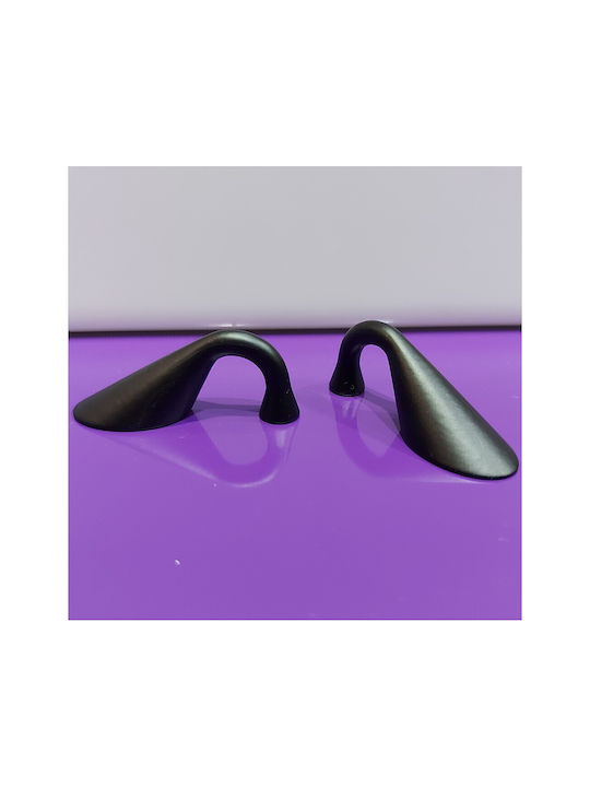 Italienischer Möbelgriff Eureka 11649-032-10c1 Maße 3,2cm Schwarz-matt
