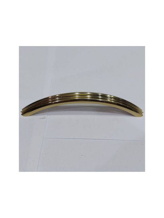 Italian Brass Furniture Handle Eureka 11083-096-may Gold Glossy Size 9.6cm