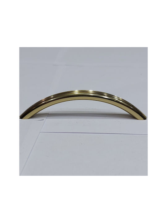 Italian Brass Furniture Handle Eureka 11083-096-may Gold Glossy Size 9.6cm
