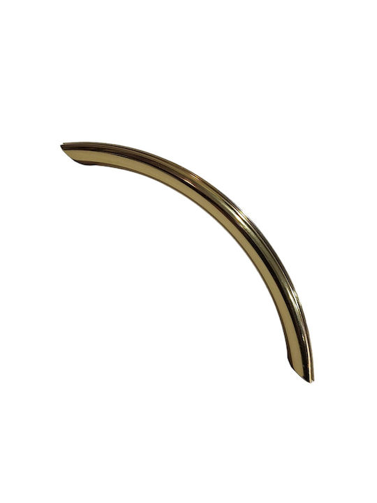 Italian Brass Furniture Handle Eureka 11083-096-may Gold Glossy Size 9.6cm